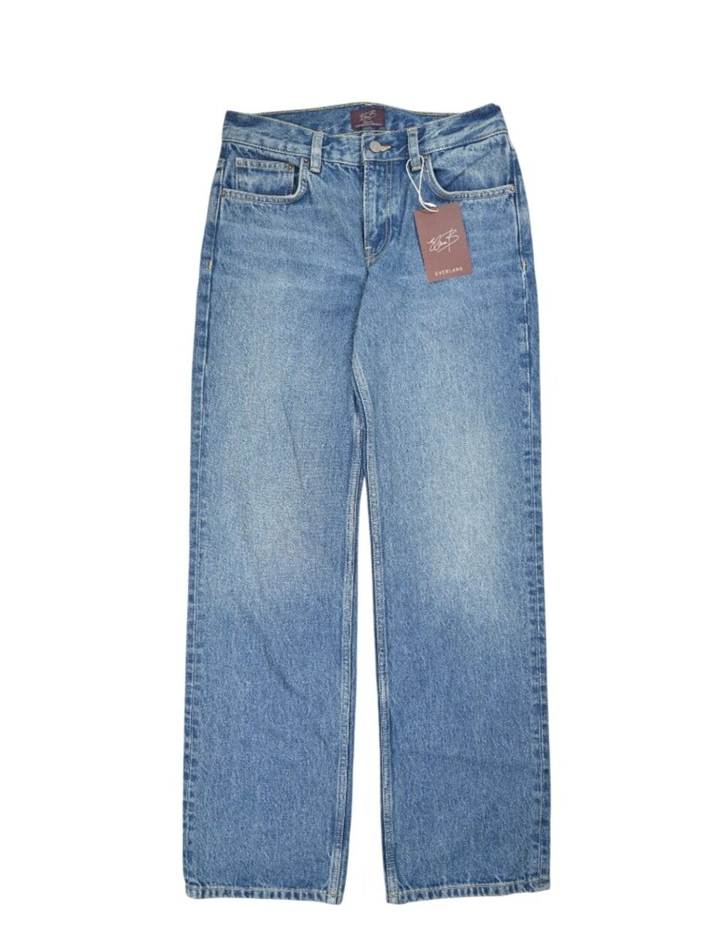 Everlane x Elena Bonvicini La Brea Low-Rise Baggy Jean in Blue Bird Indigo
